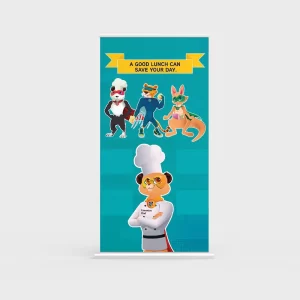 Free Standing Floor Display “Lunch Can Save Your Day”