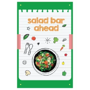 Free Standing Counter Display “Salad Bar Ahead”