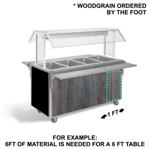 Serving Line “WOOD GRAIN” Graphic ” (per linear foot)