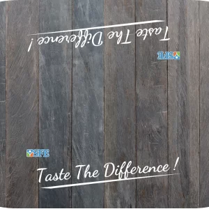 Taste The Difference Table Cover (Wood Grain)
