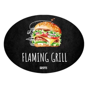 FLAMING GRILL Sign